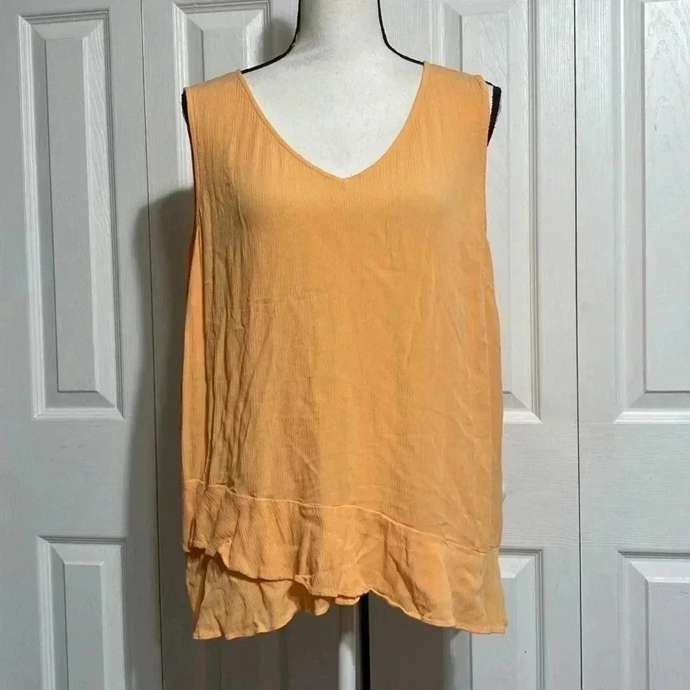 Ana peach gauze top blouse shirt